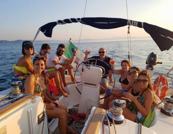 Rimini, Adriatisches Meer, mit dem Boot