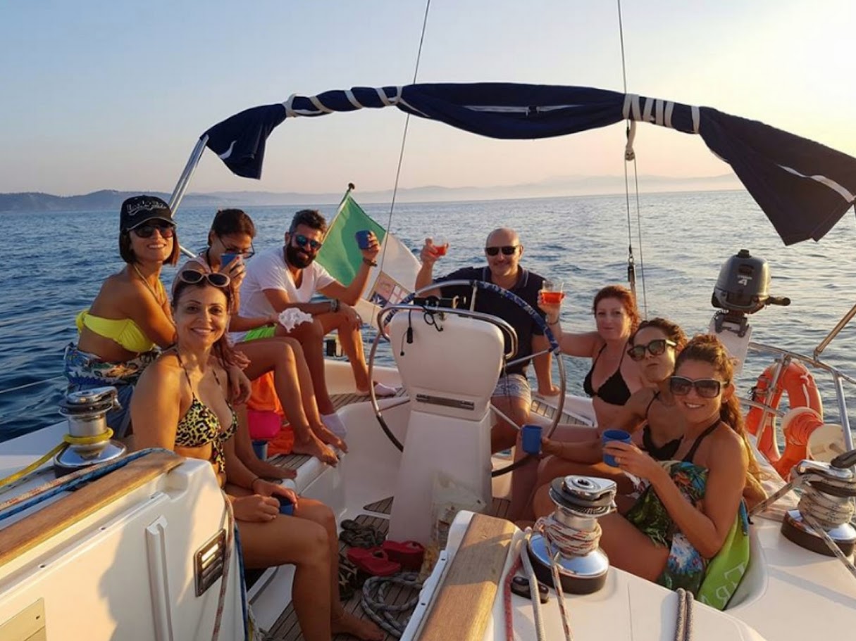 Rimini, Adriatisches Meer, mit dem Boot